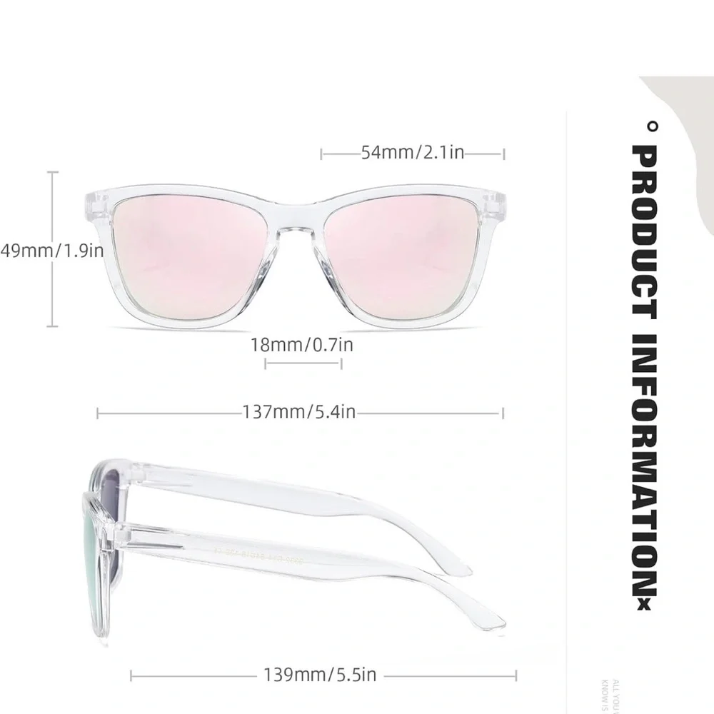 Polarized Sunglasses for Women or Men Trendy Classic Retro - UV400 Protection